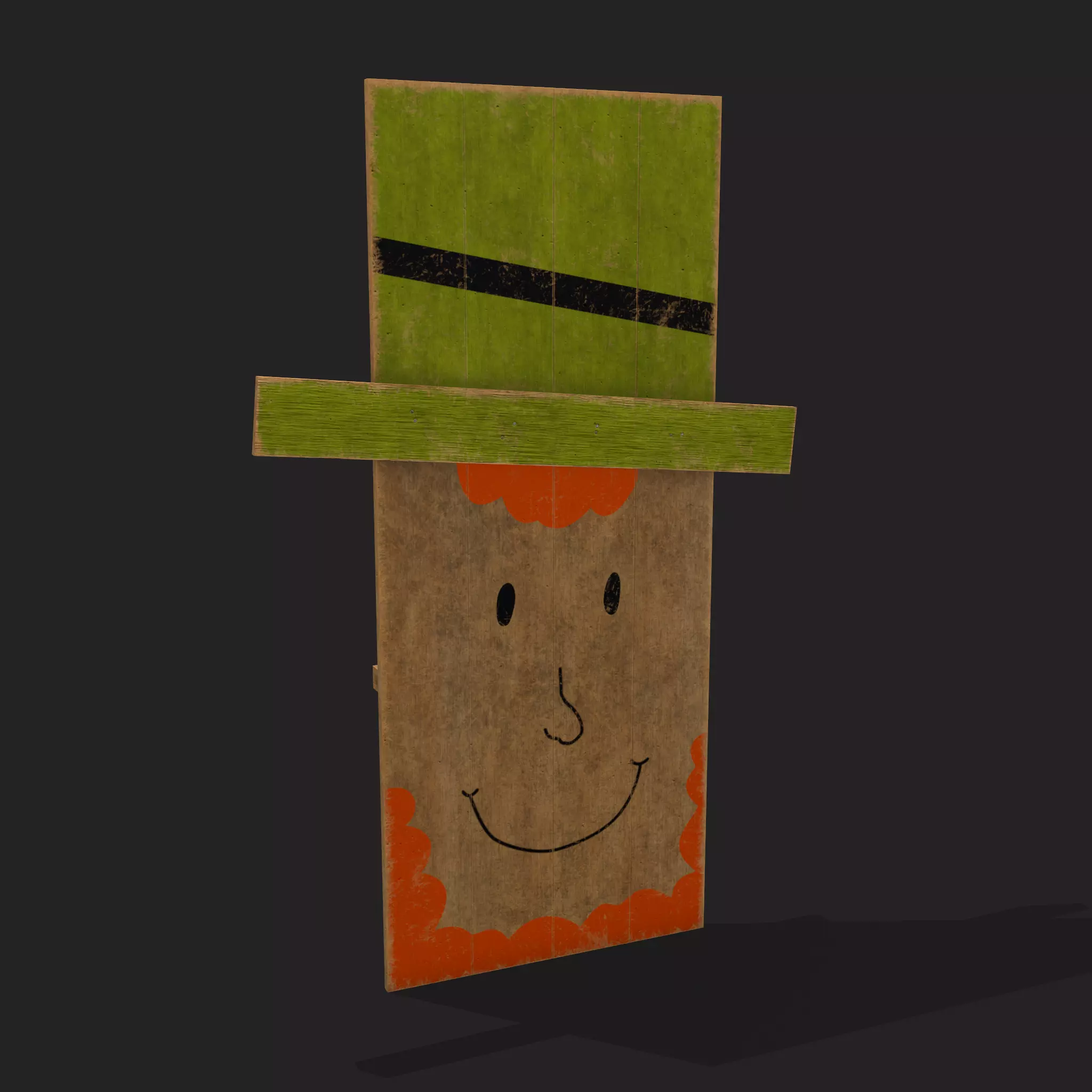 Leprechaun Standing Board  Low-poly 3D model_0
