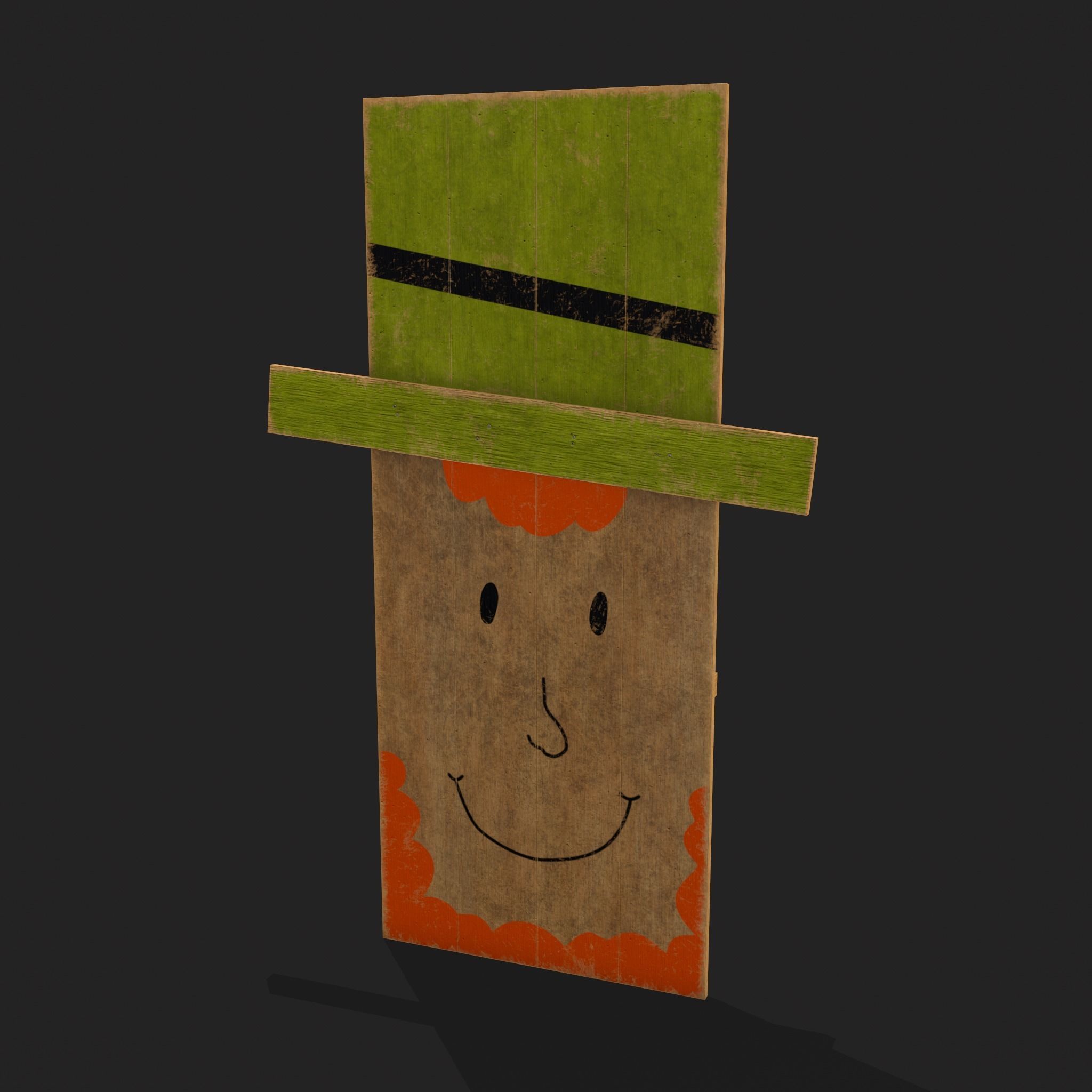 Leprechaun Standing Board  Low-poly 3D model_19