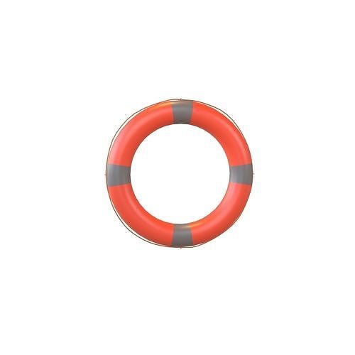 Lifebuoy v1 001 Low-poly 3D model