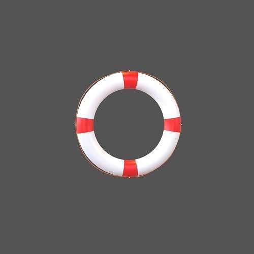 Lifebuoy v1 002 Low-poly 3D model