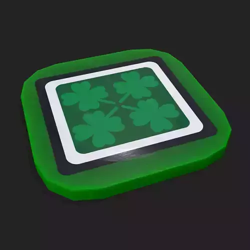 Clover Coaster Low-poly 3D model