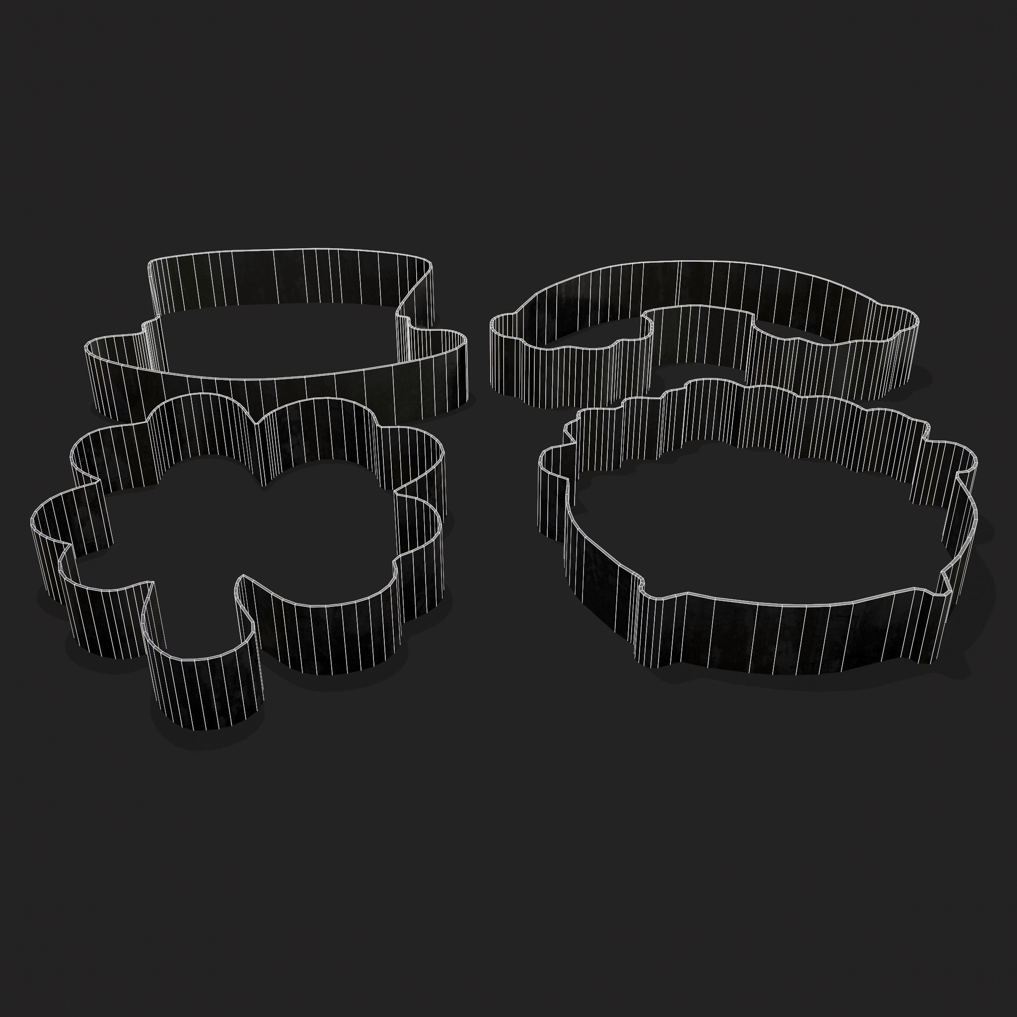 St Pattys Day Cookie Cutters Low-poly 3D model_8