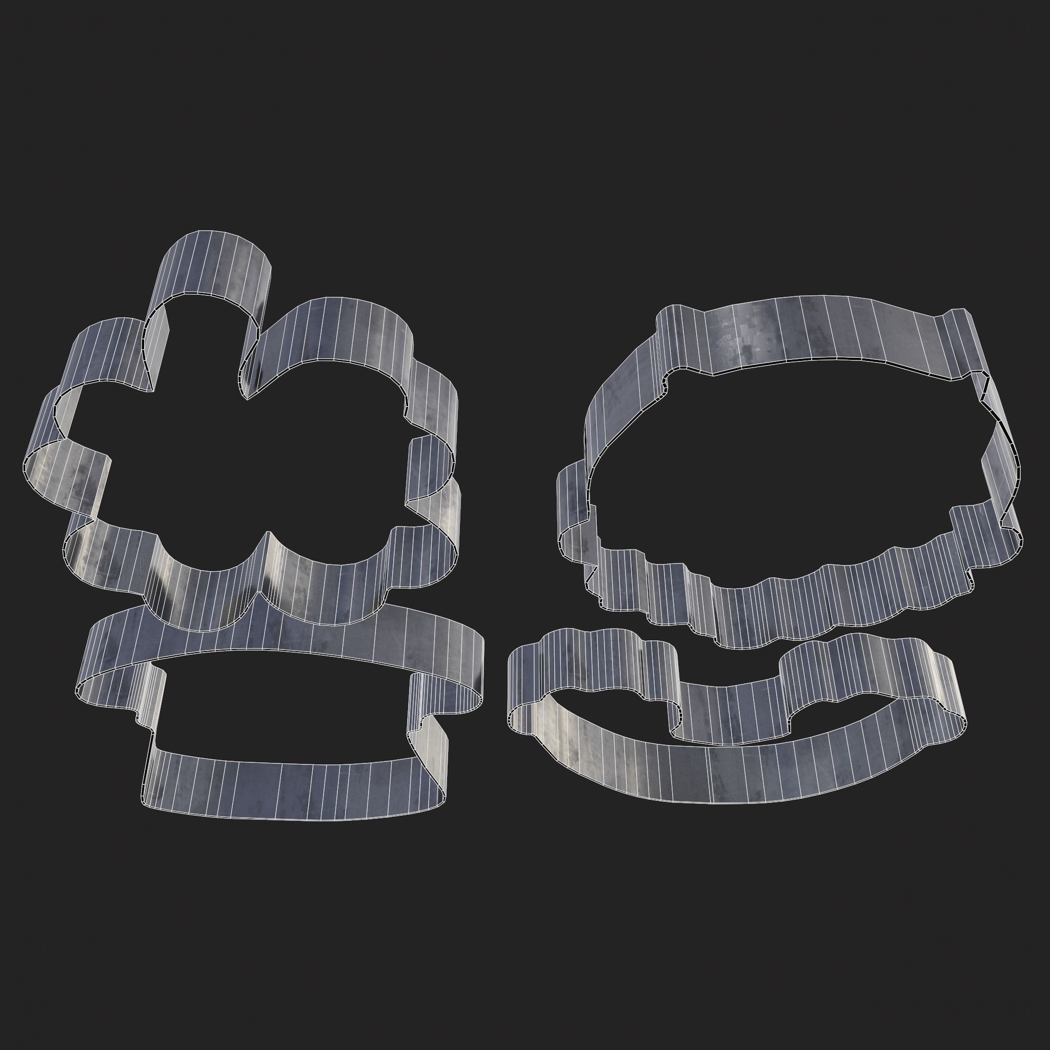 St Pattys Day Cookie Cutters Low-poly 3D model_18
