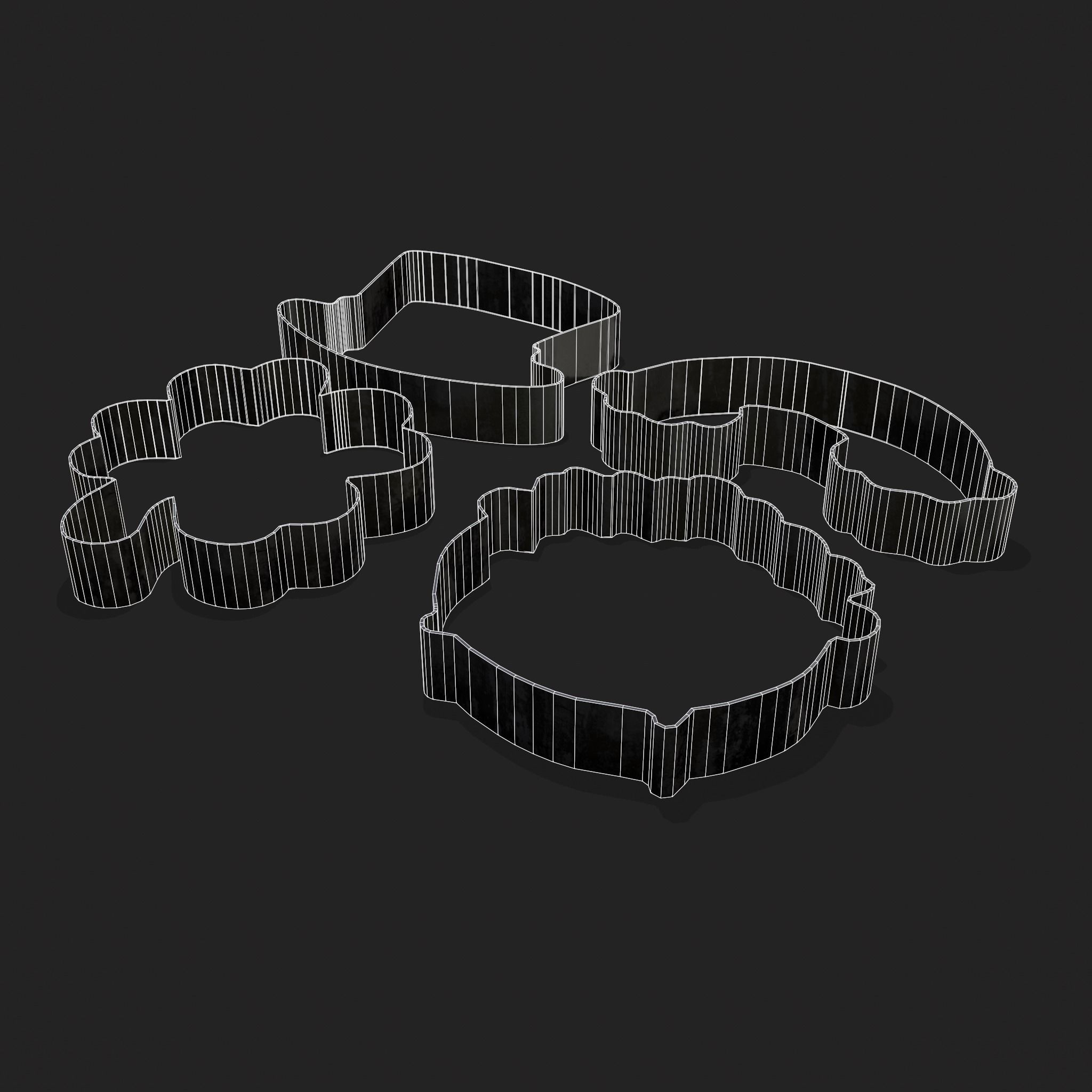 St Pattys Day Cookie Cutters Low-poly 3D model_6