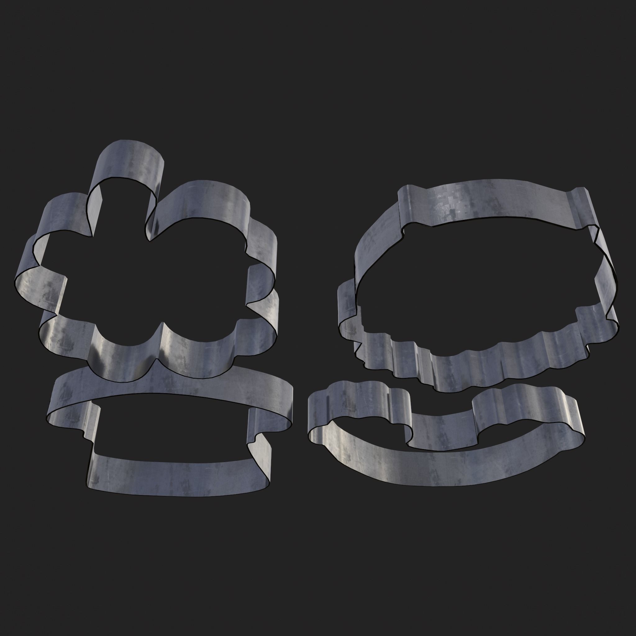 St Pattys Day Cookie Cutters Low-poly 3D model_17