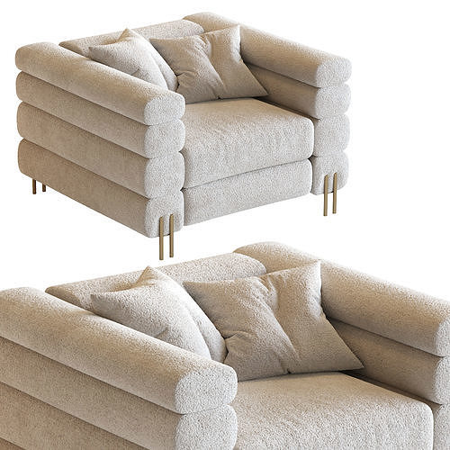 York Chair 3D model 4