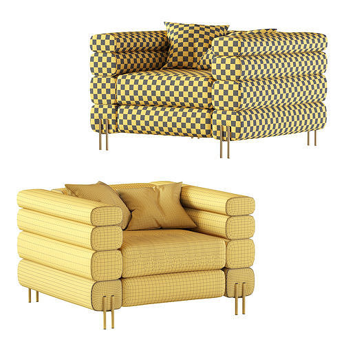York Chair 3D model 5