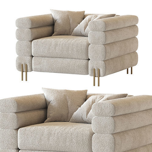 York Chair 3D model 2