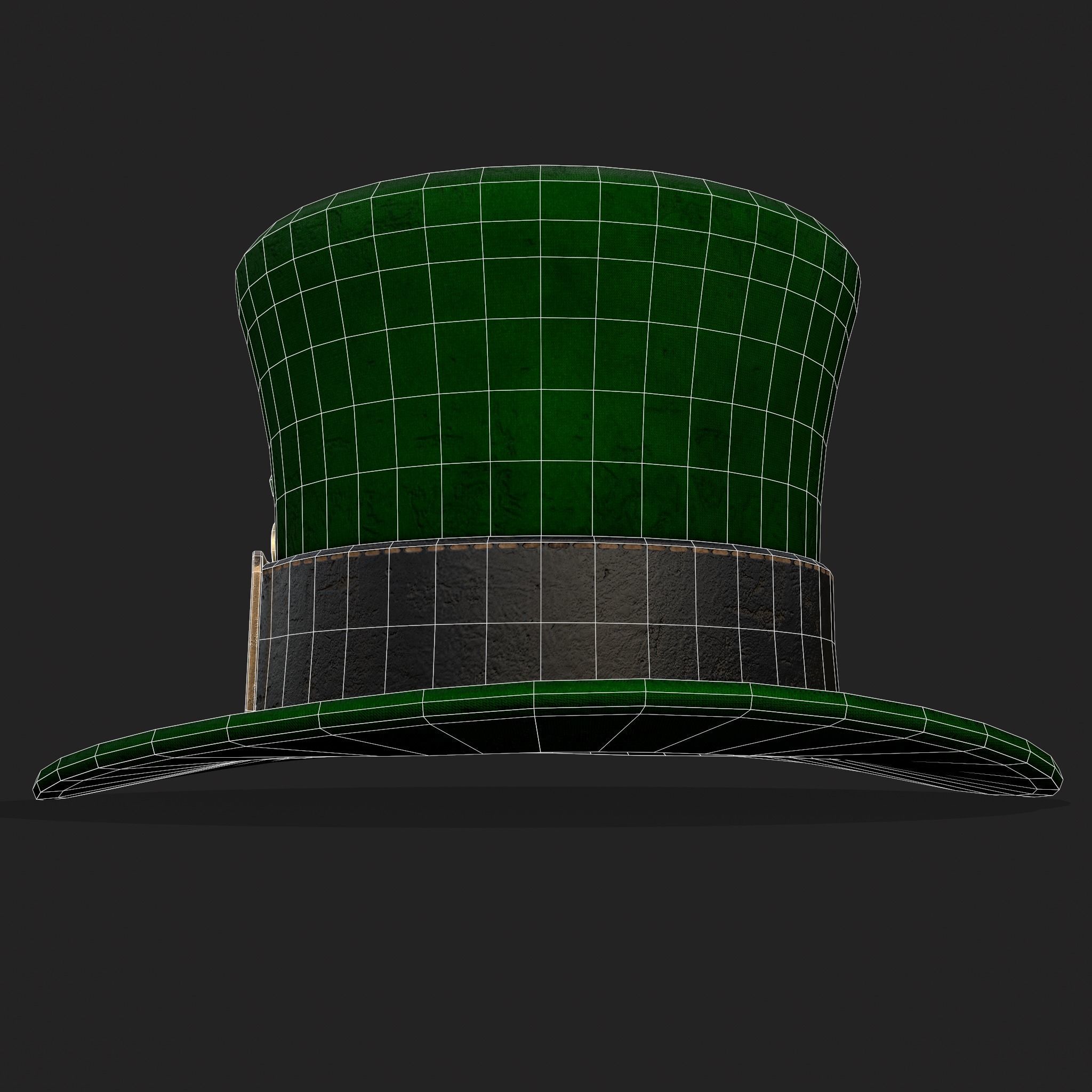 St Pattys Day Lucky Leprechaun Hat Low-poly 3D model_12