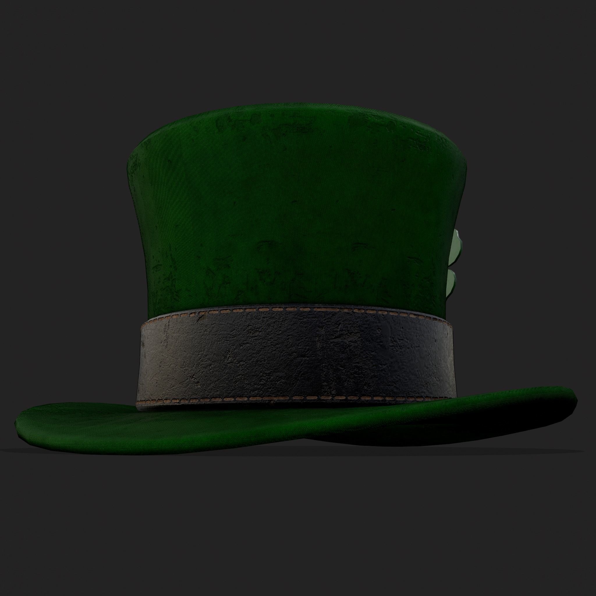 St Pattys Day Lucky Leprechaun Hat Low-poly 3D model_17