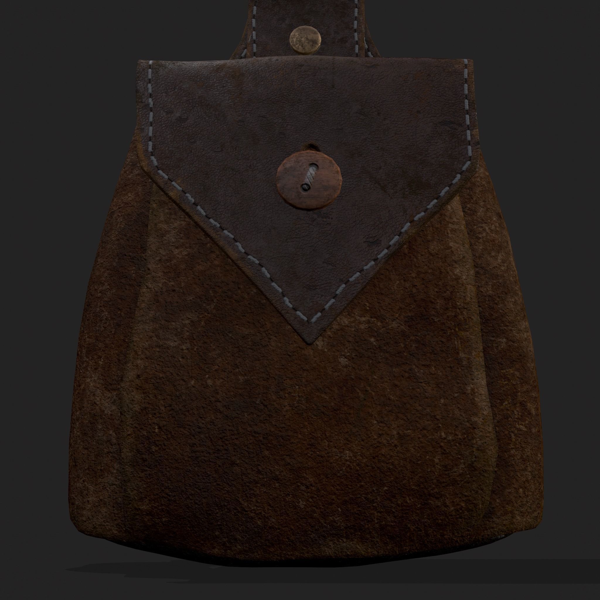 Hanging Side Pouch  Low-poly 3D model_15