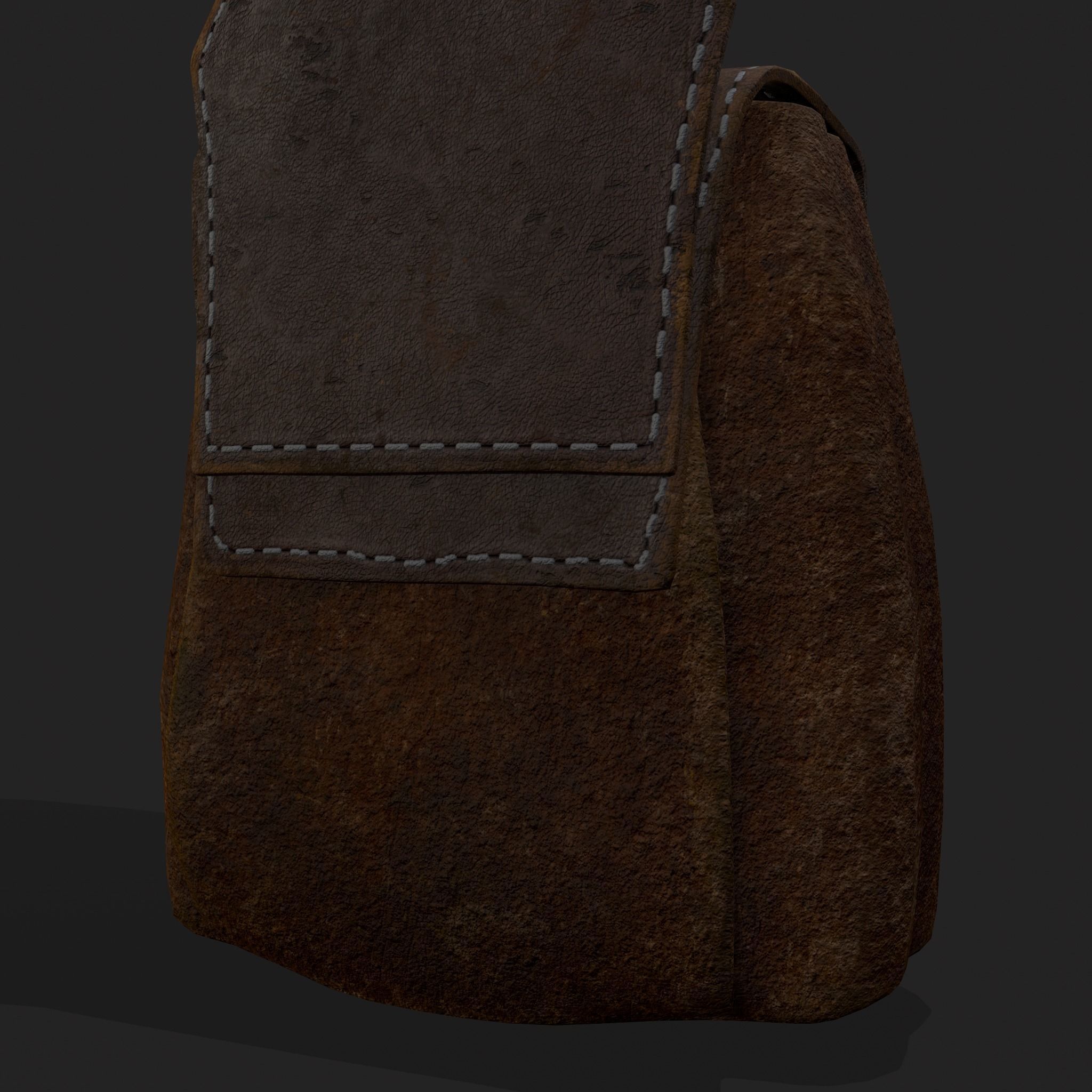 Hanging Side Pouch  Low-poly 3D model_13