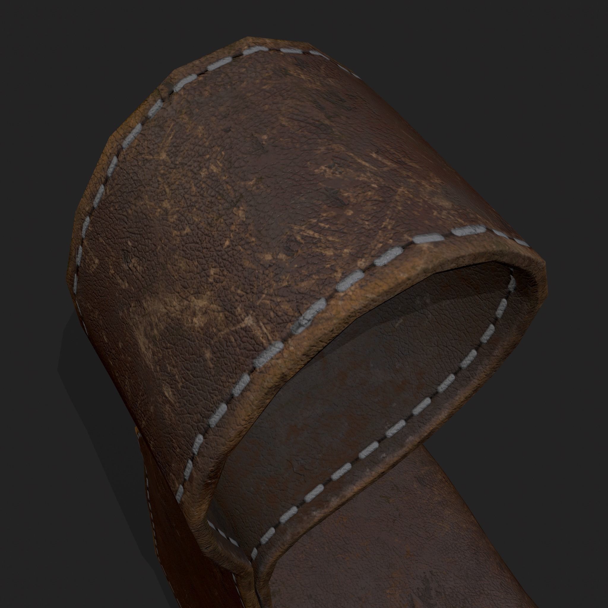 Hanging Side Pouch  Low-poly 3D model_11