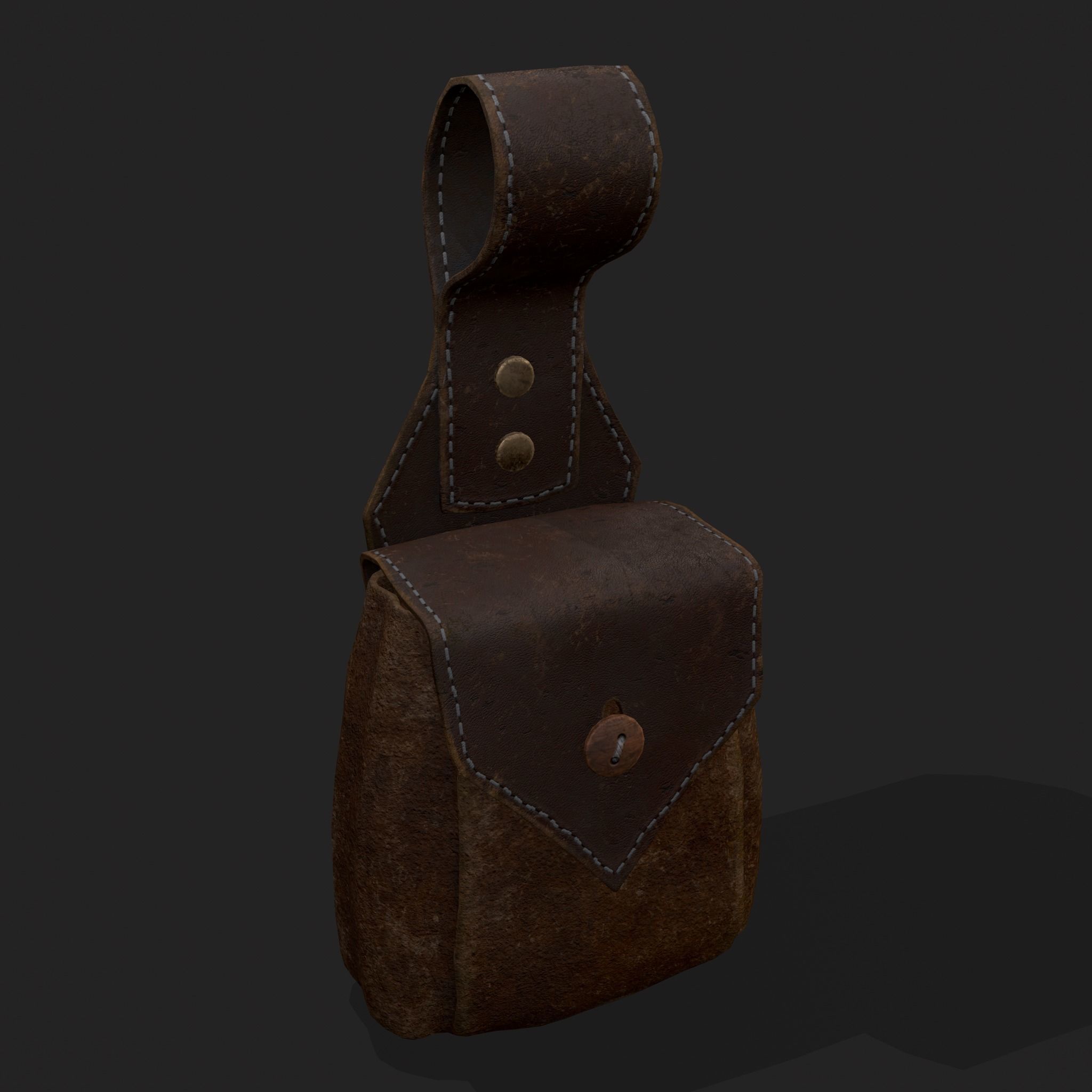Hanging Side Pouch  Low-poly 3D model_19