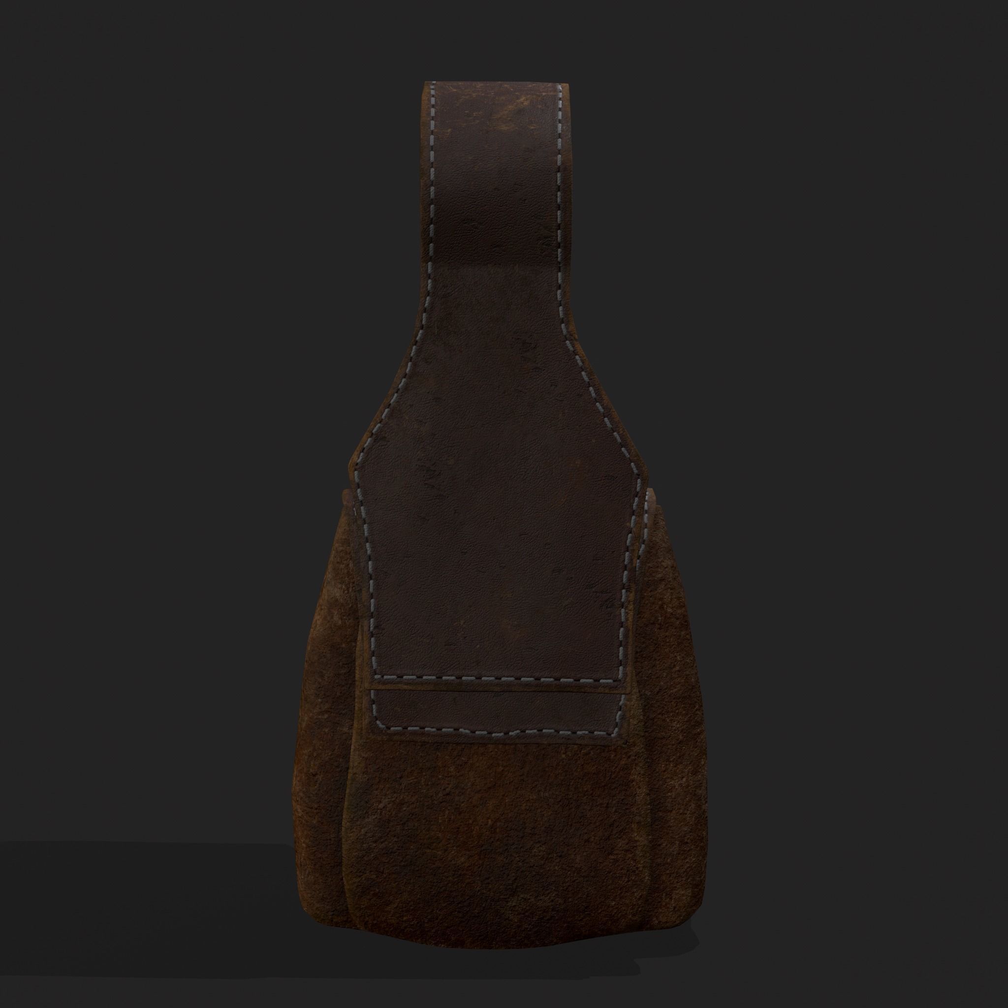 Hanging Side Pouch  Low-poly 3D model_5