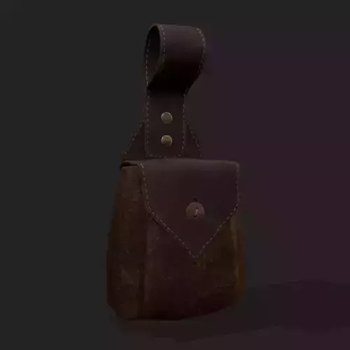 Hanging Side Pouch  Low-poly 3D model