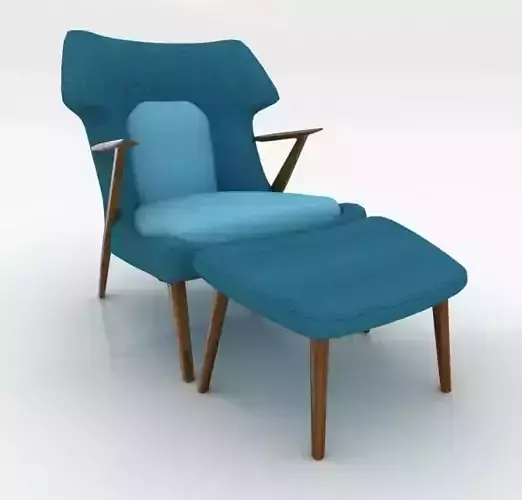 armchair and ottoman copenhagen 3d model