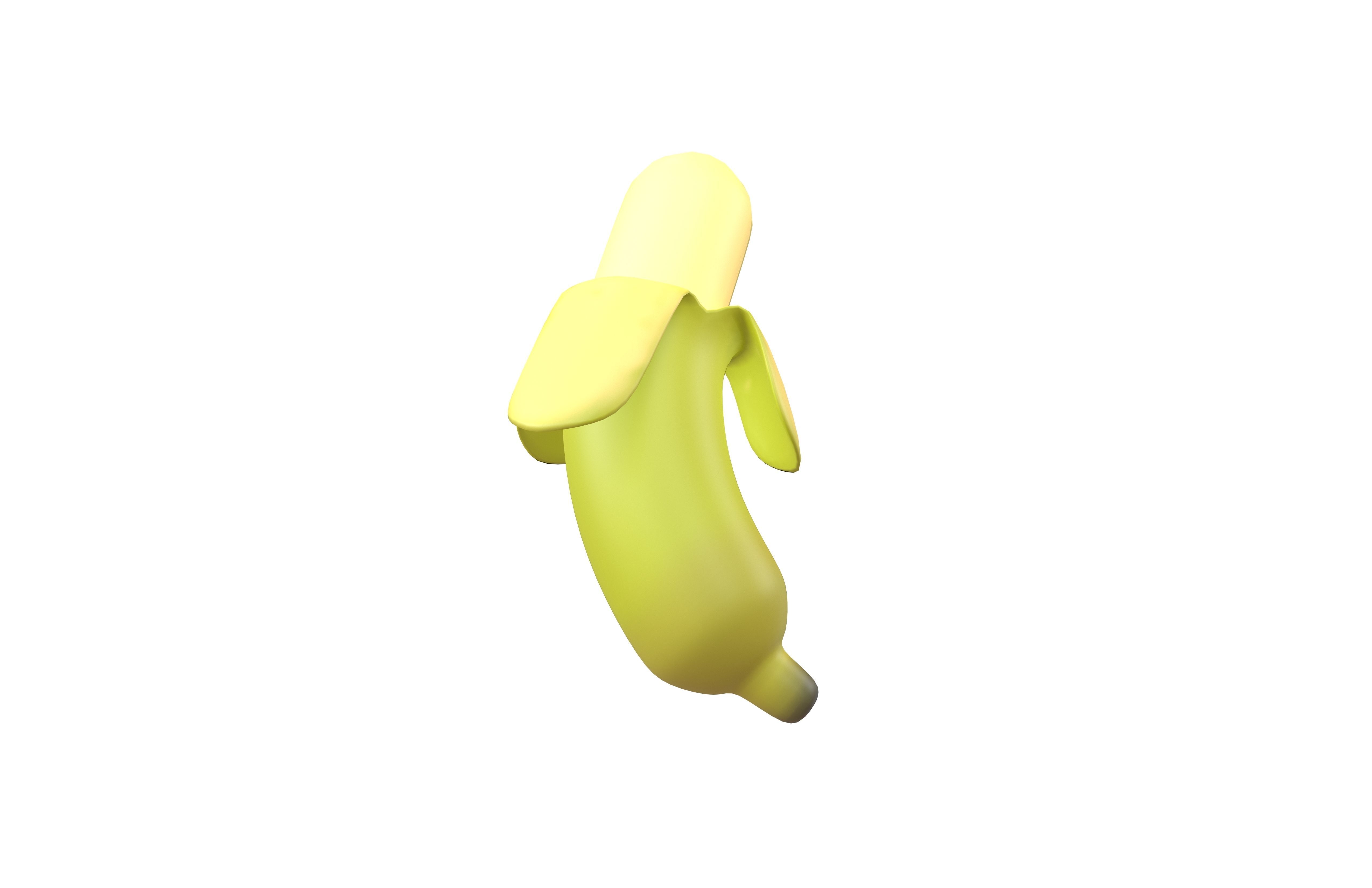 Banana v1 002 Low-poly 3D model_3