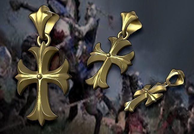 CROSS gold pendant 3D print model