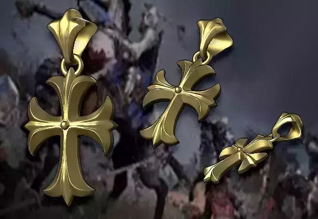 CROSS gold pendant 3D print model