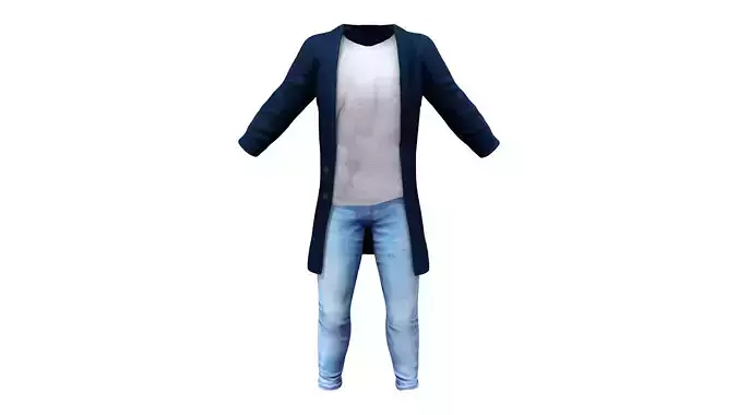 Long Felt Coat With Optional Sweatshirt Under and Jeans Outfit
