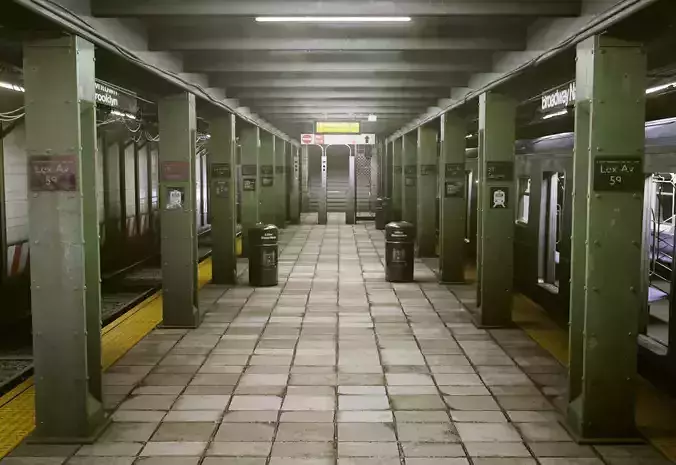 Subway Station - Real Time - Scene Low-poly 3D model