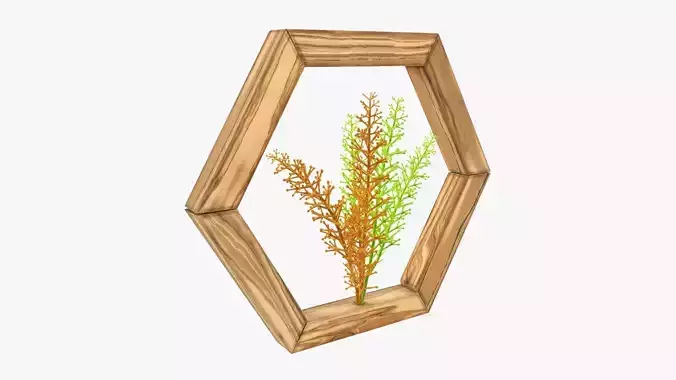 Frame with decorative artificial flower