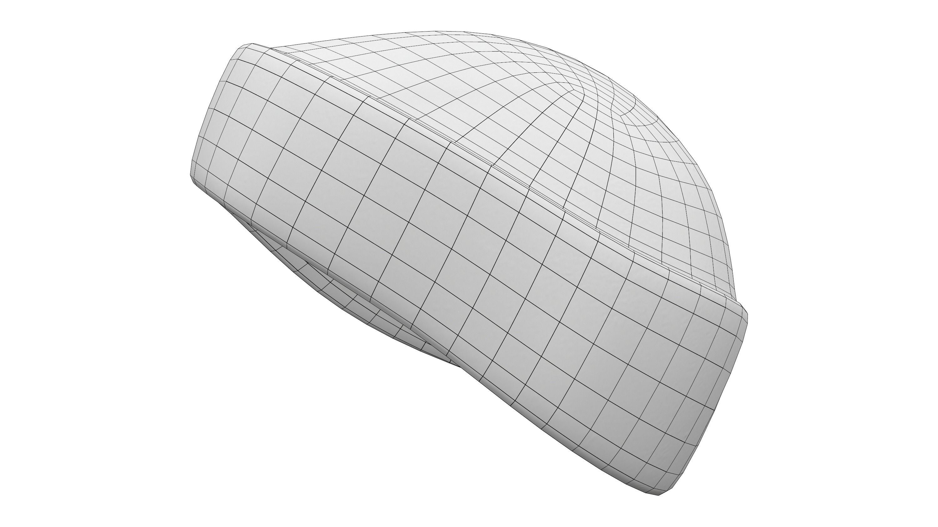 Beanie Hat Low-poly 3D model_5