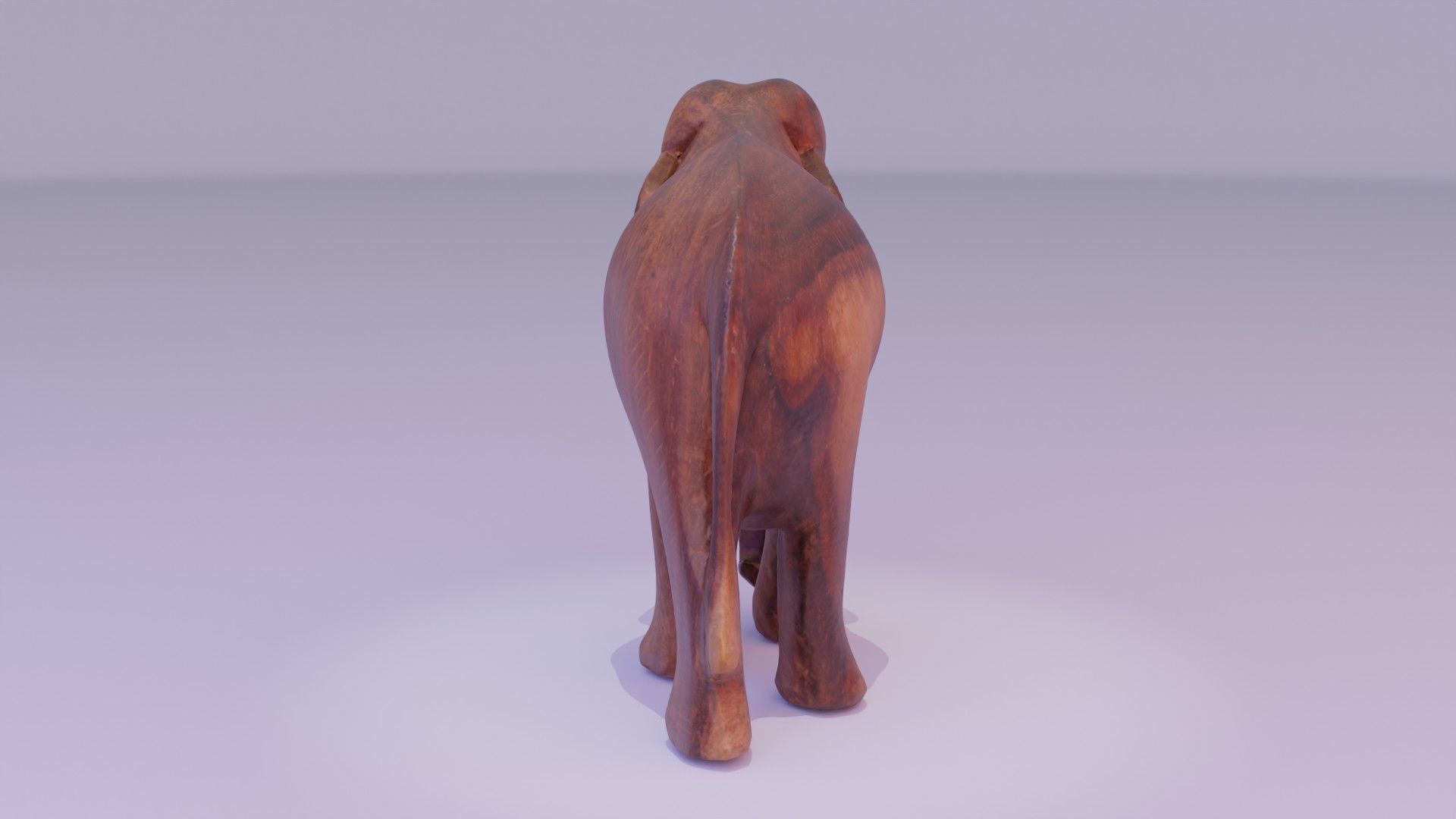 Elephant wood handmade sculpture high-poly 3D model_14