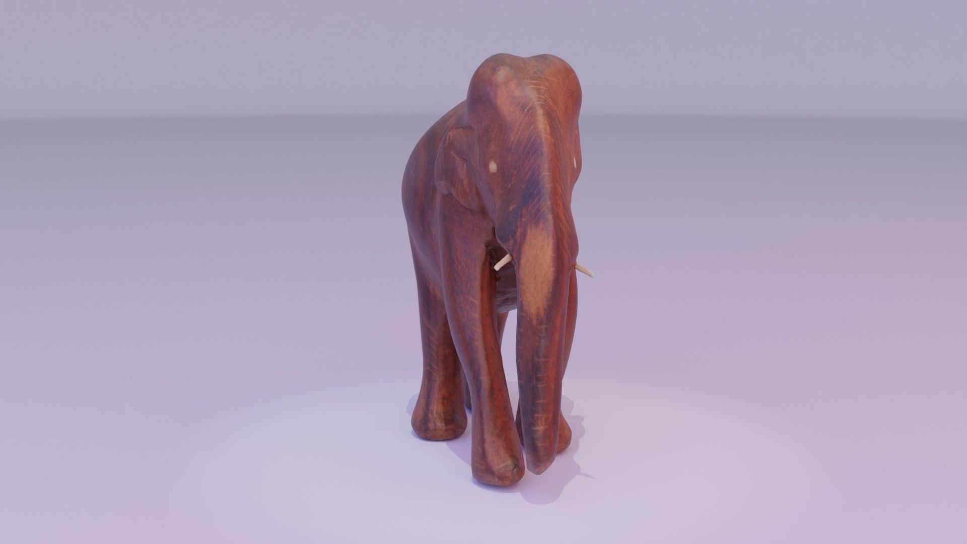 Elephant wood handmade sculpture high-poly 3D model_18