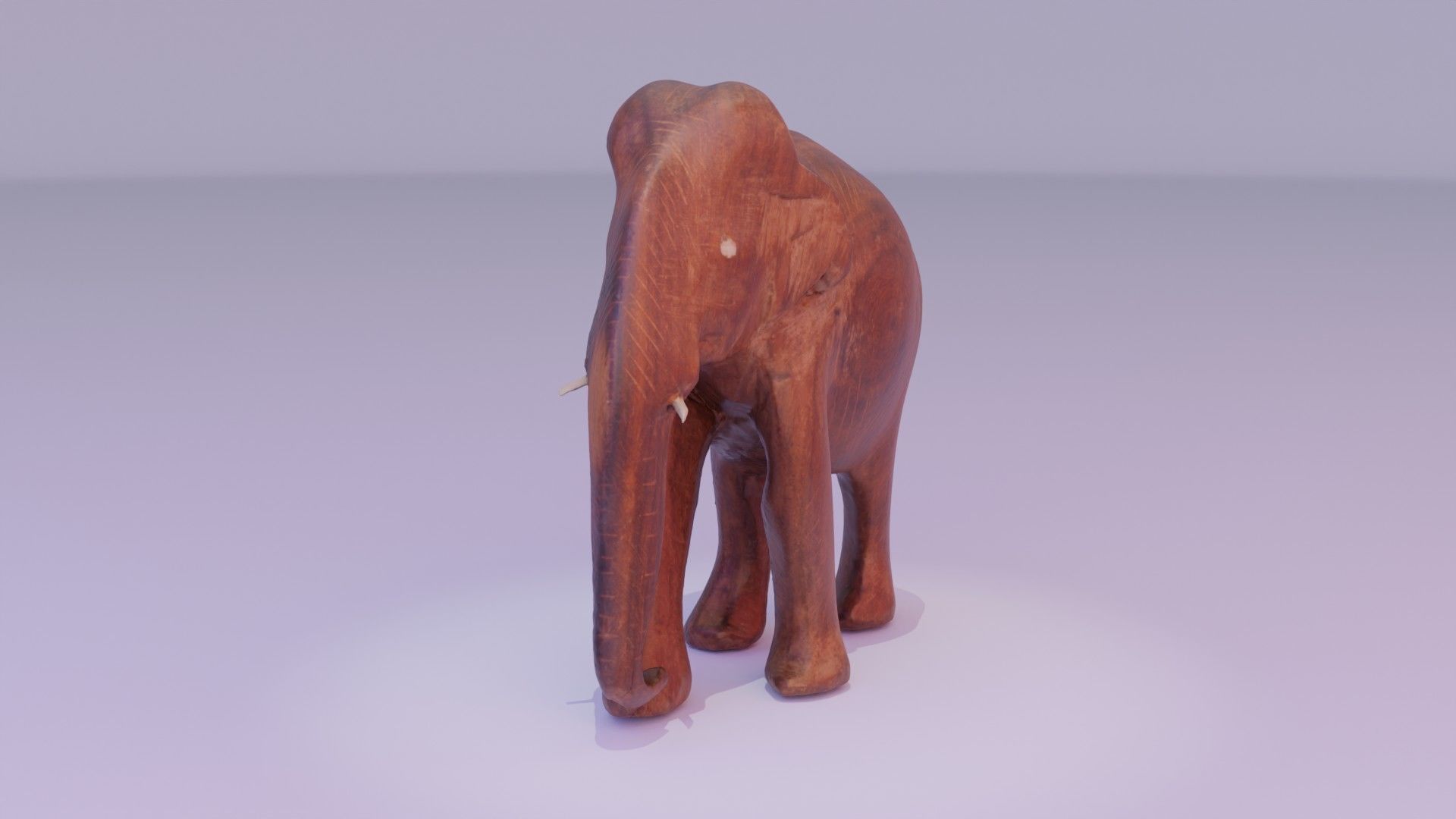 Elephant wood handmade sculpture high-poly 3D model_17