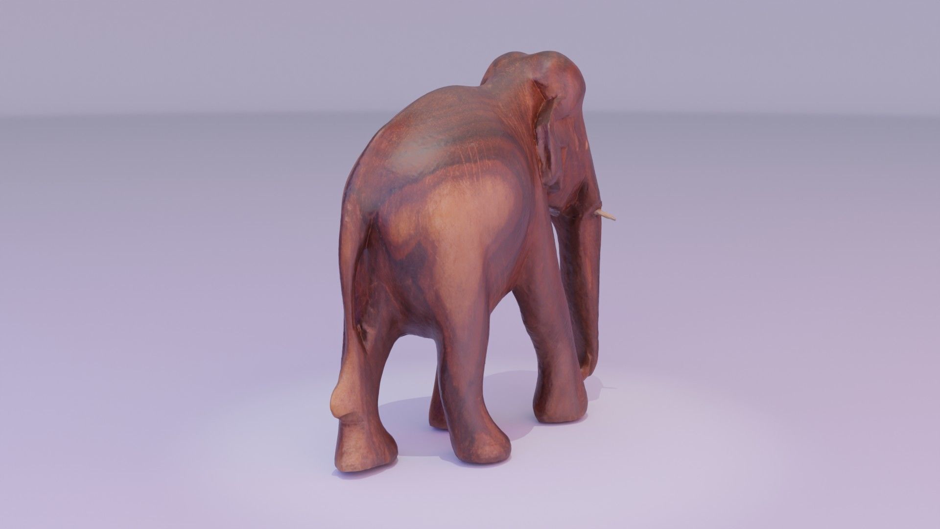 Elephant wood handmade sculpture high-poly 3D model_13