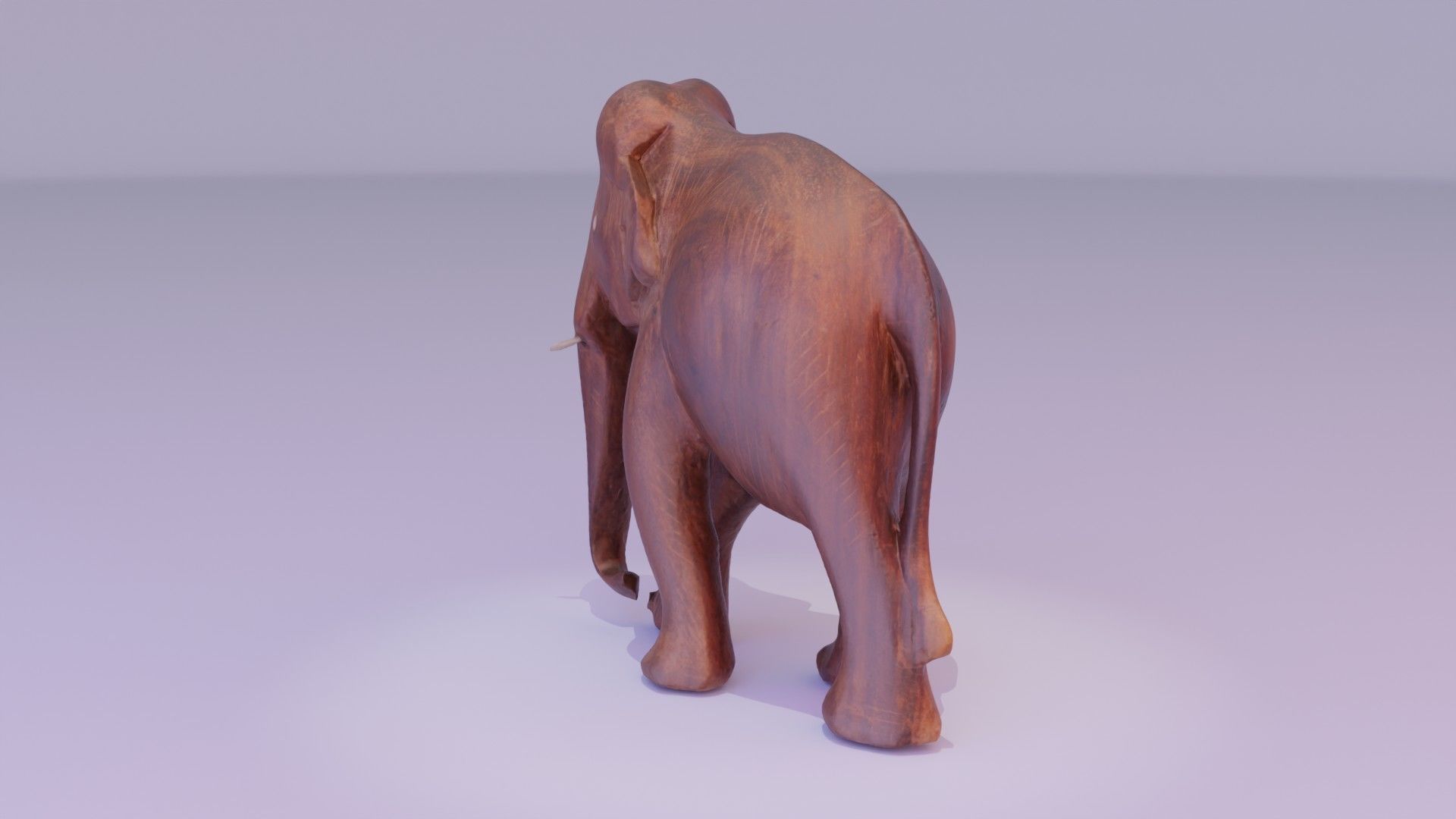 Elephant wood handmade sculpture high-poly 3D model_15