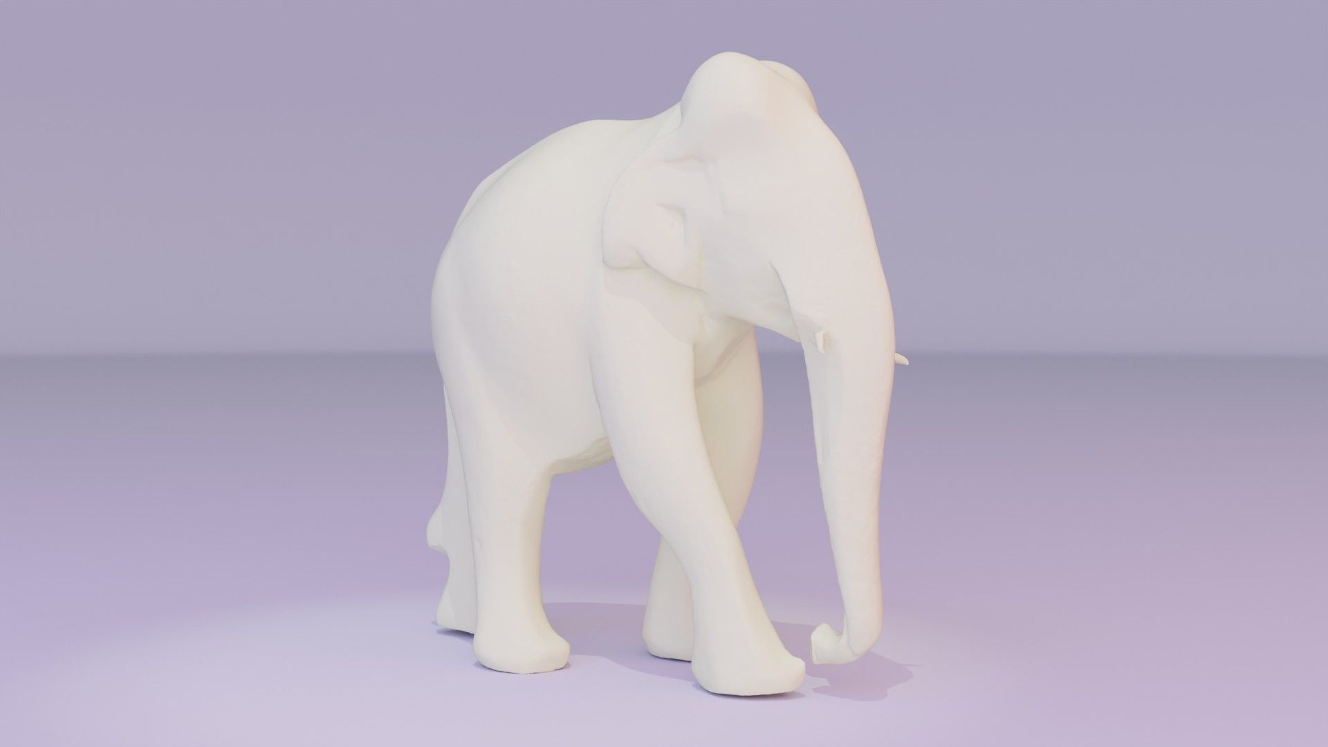 Elephant wood handmade sculpture high-poly 3D model_22