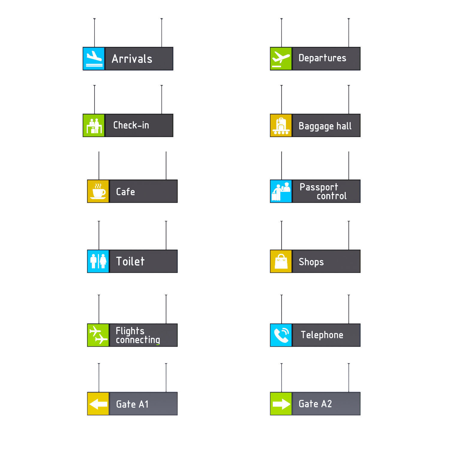 Pictograms for the airport 3D model_1