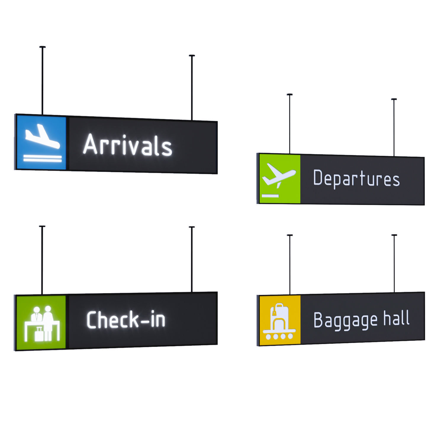 Pictograms for the airport 3D model_4