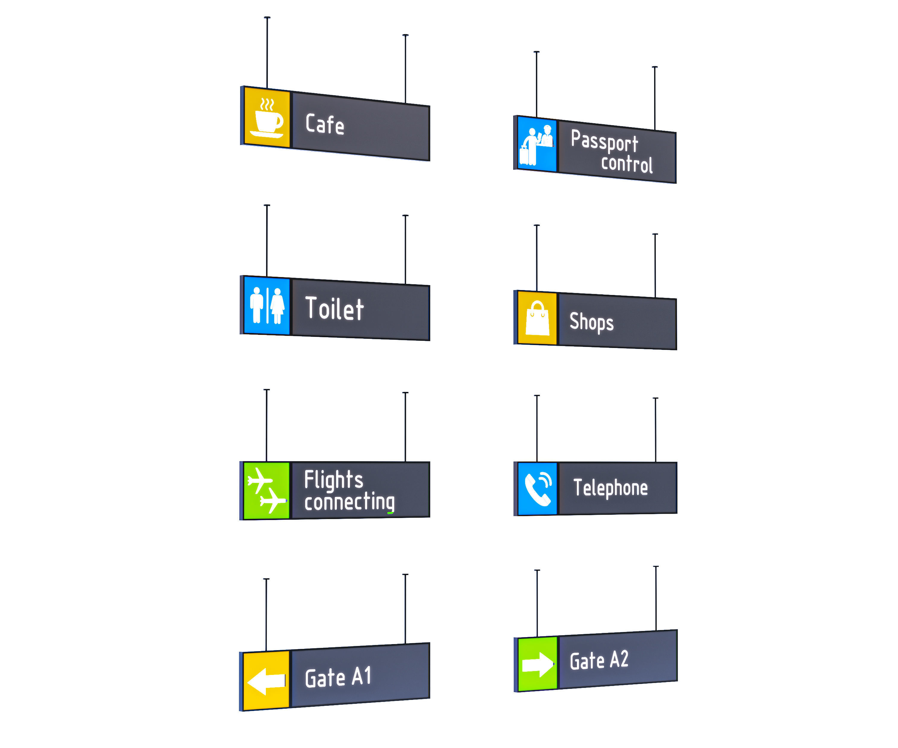 Pictograms for the airport 3D model_5