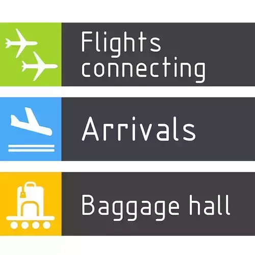 Pictograms for the airport