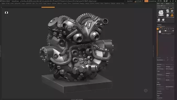 Modern Abstract robotic sculpture 3d print model 126