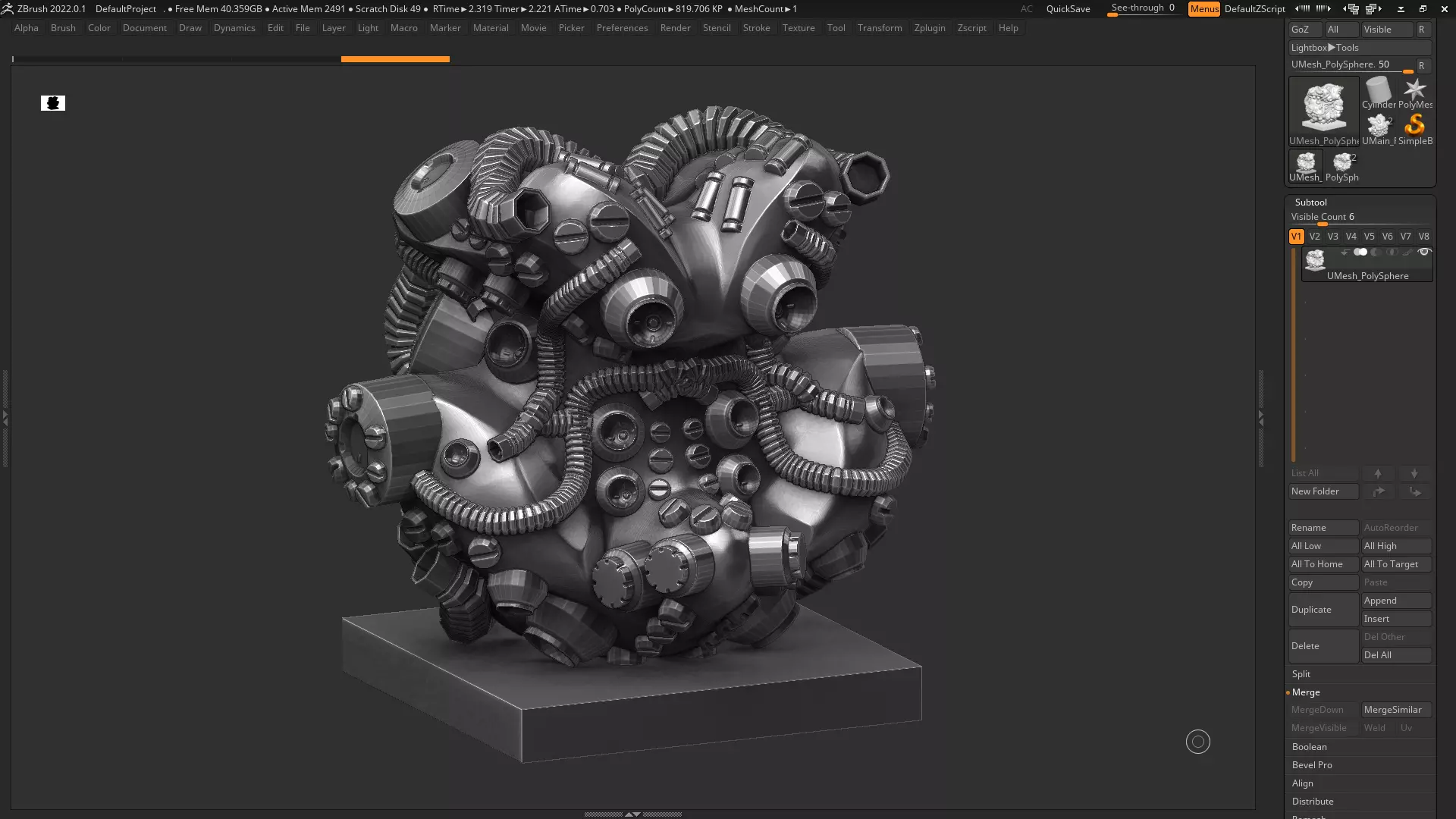 Modern Abstract robotic sculpture 3d print model 126 3D print model
