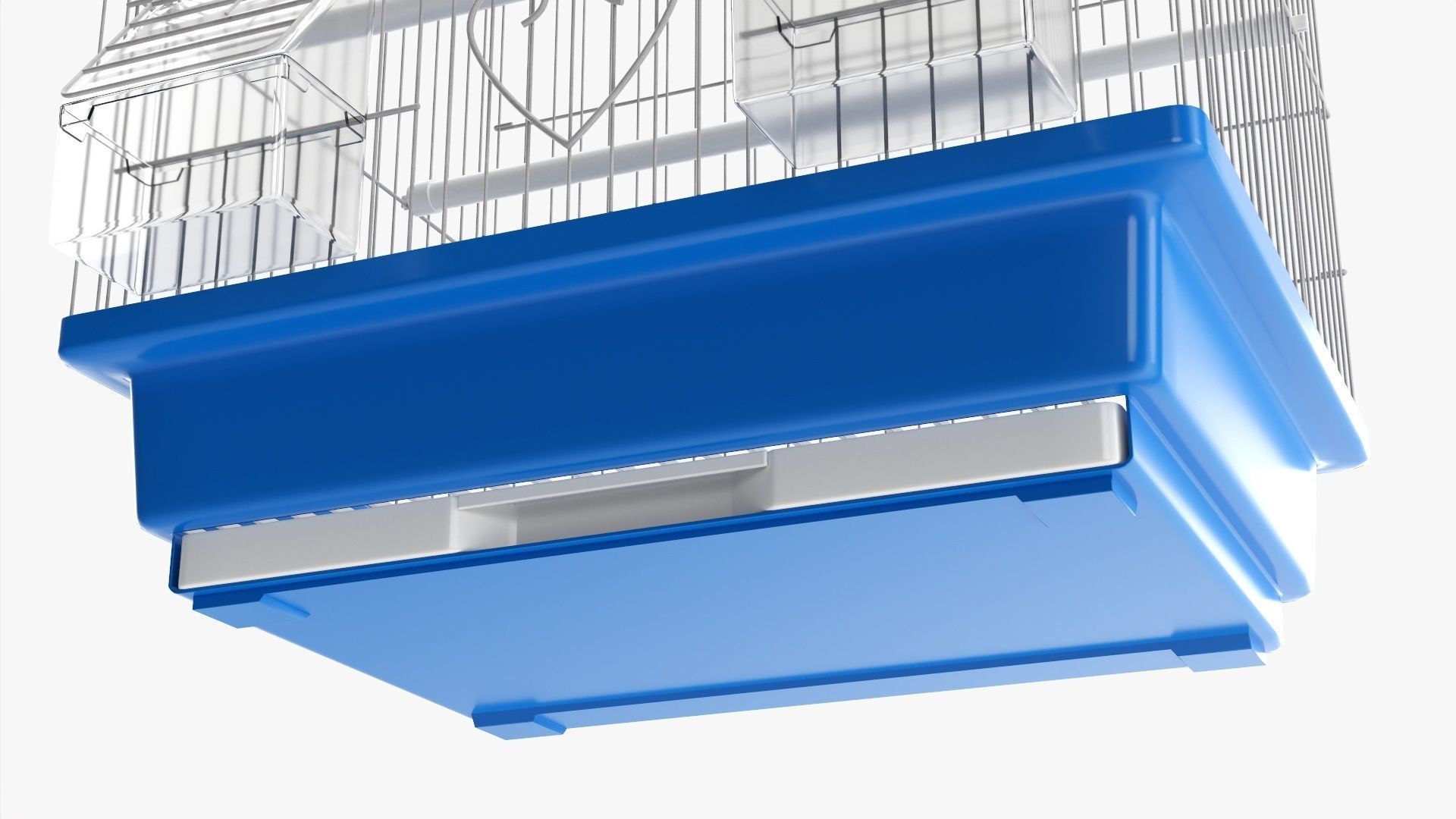 Flat top bird cage 3D model_5