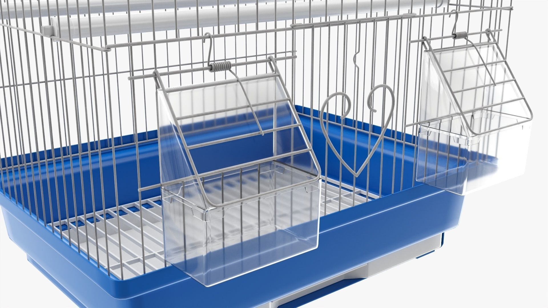 Flat top bird cage 3D model_2