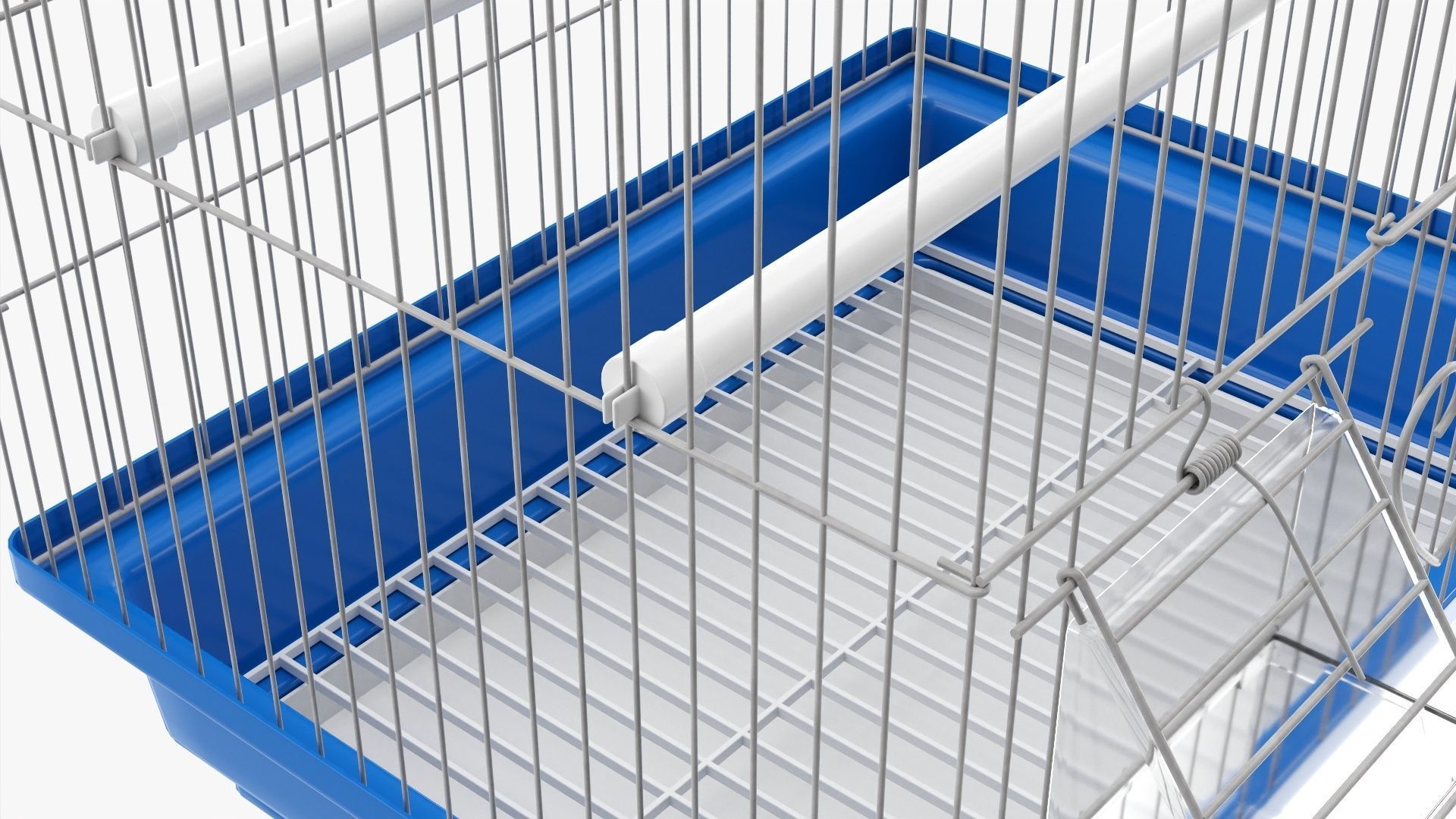 Flat top bird cage 3D model_3