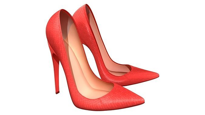 Pointy Toe High Heel Stilettos Low-poly 3D model