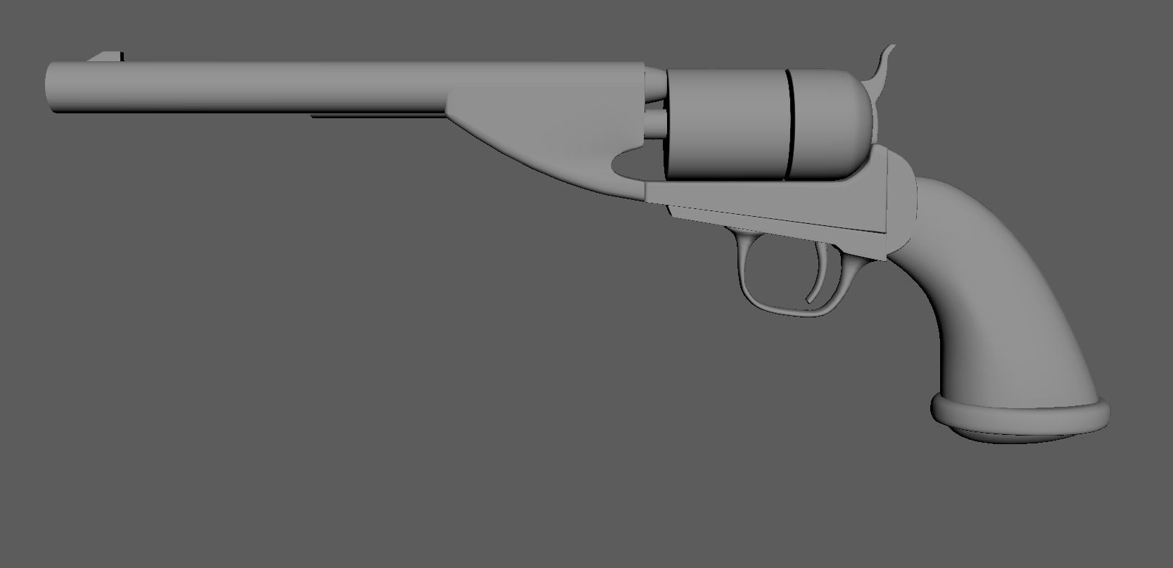 Wild West Props Including a Colt and a Tomahawk 3D model_10