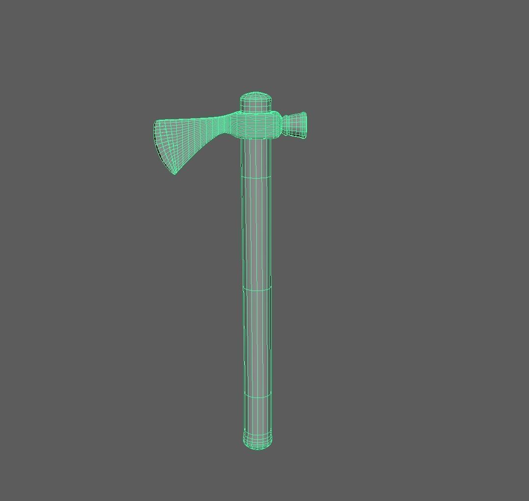 Wild West Props Including a Colt and a Tomahawk 3D model_2