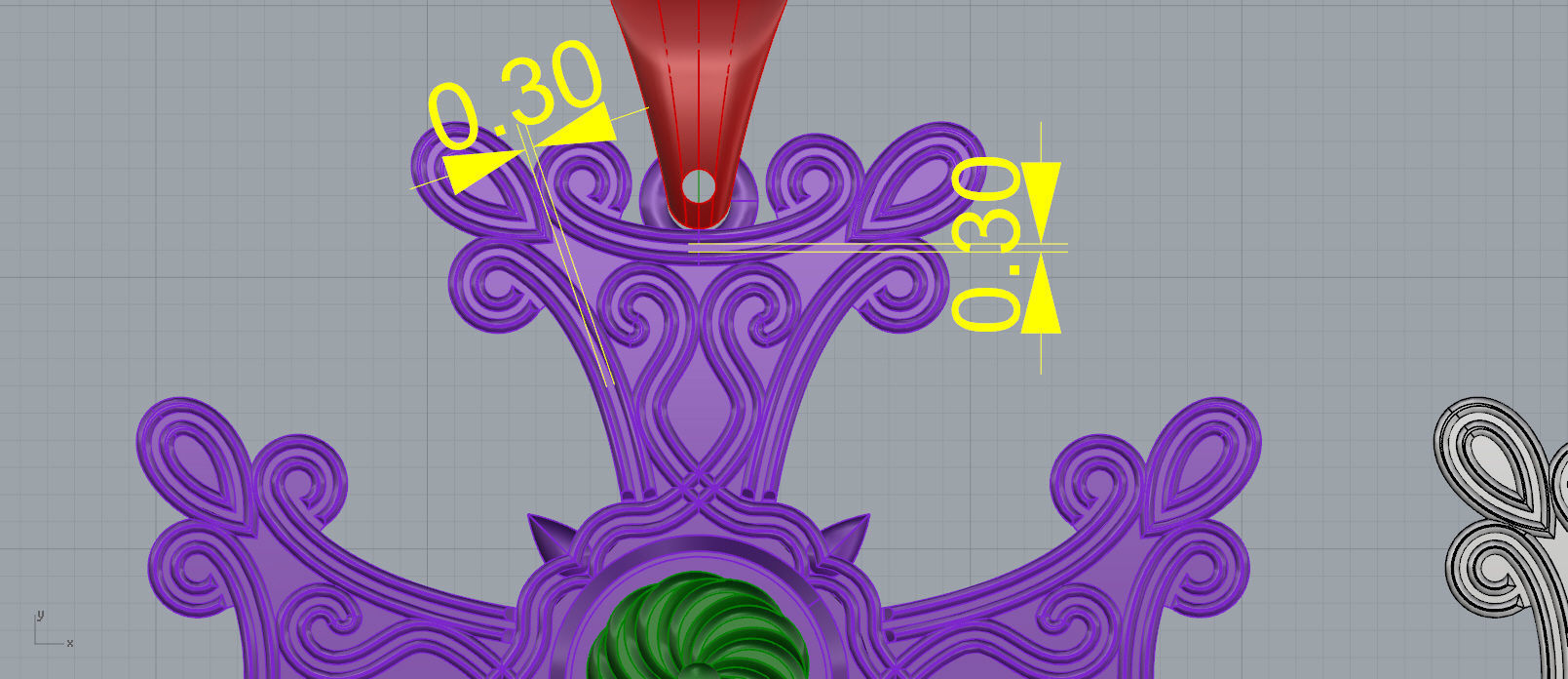 gold cross 3 3D print model_4