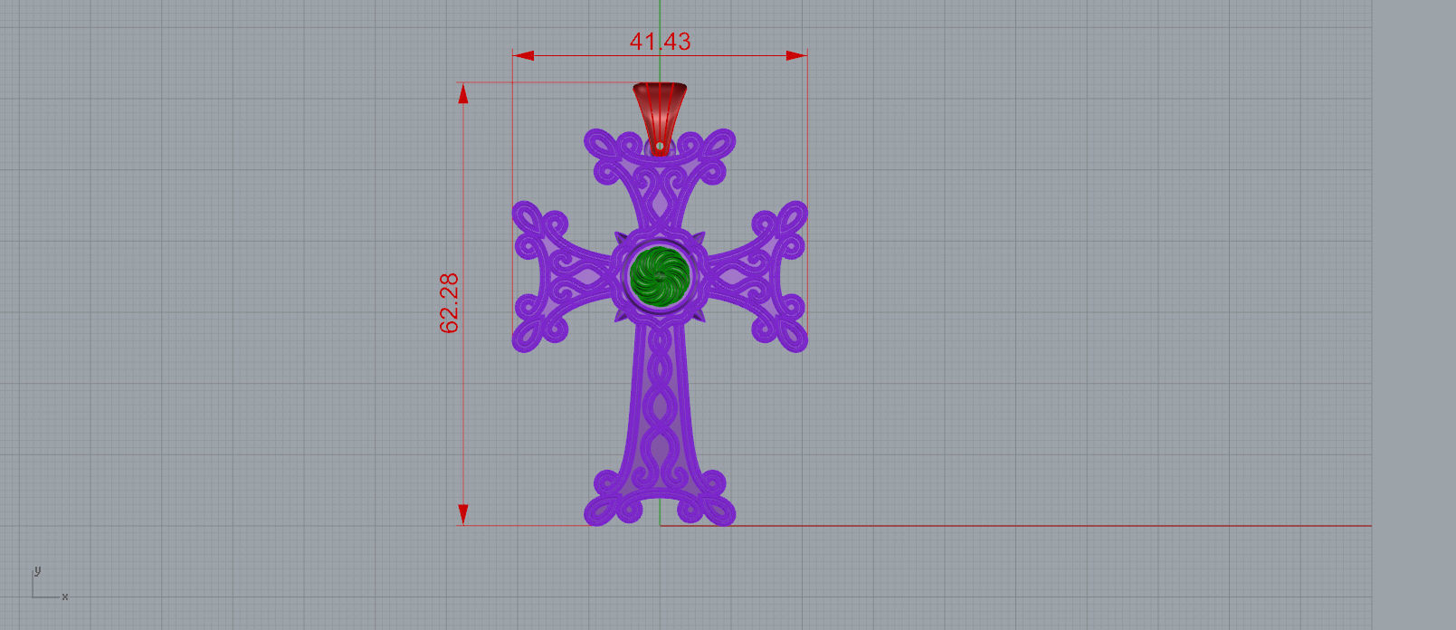 gold cross 3 3D print model_7