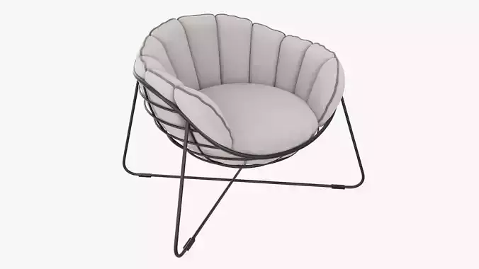 Outdoor garden chair and cushion