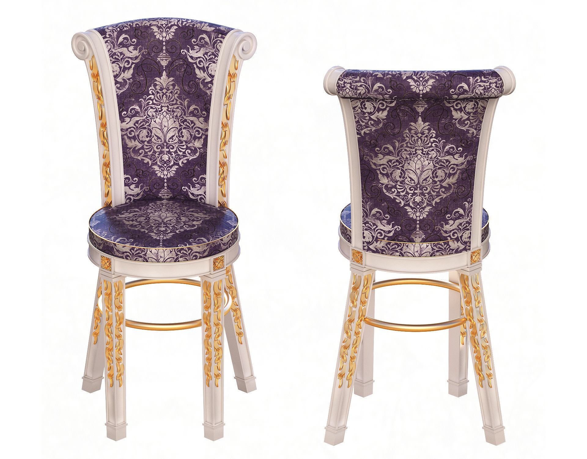 Classic Furniture Collection Low-poly 3D model_1